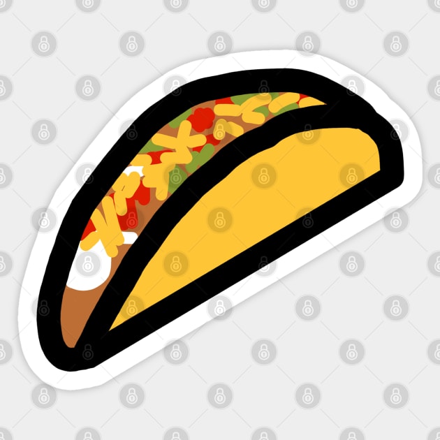 Favorite Food It is a Taco Sticker by ellenhenryart